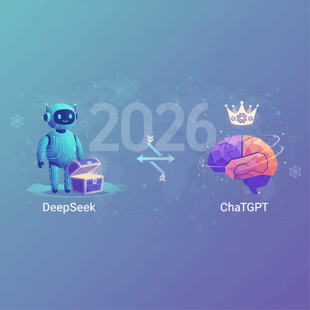 DeepSeek vs ChatGPT: что выбрать в 2026 — бесплатный китайский ИИ против лидера